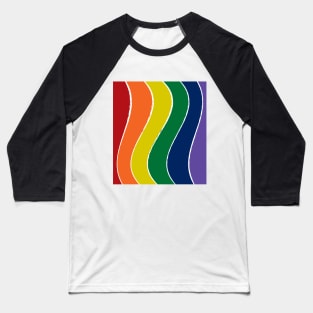 Curved Rainbow Baseball T-Shirt